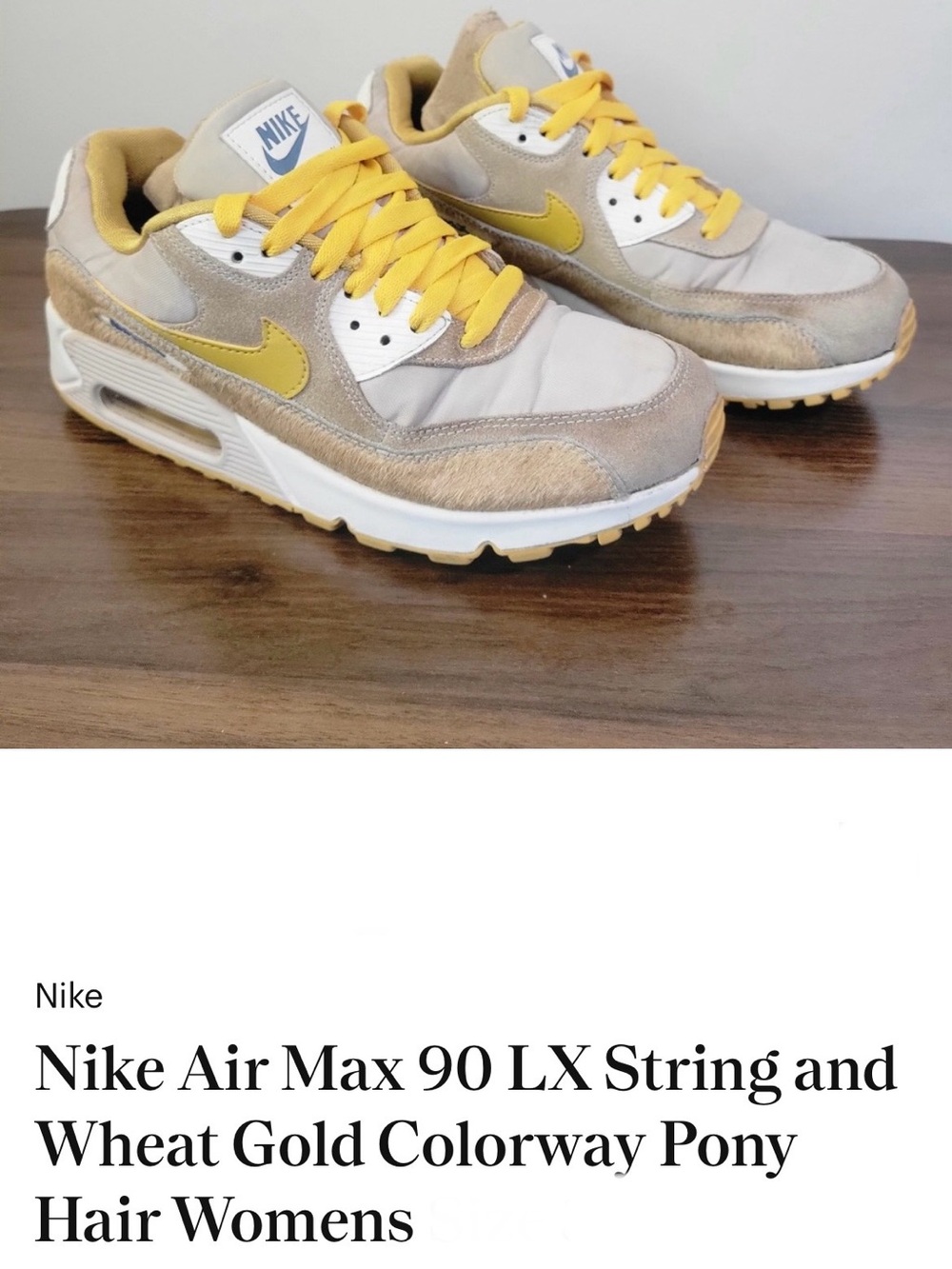Nike Air Max 90 - Wheat Tan with Yellow Accents